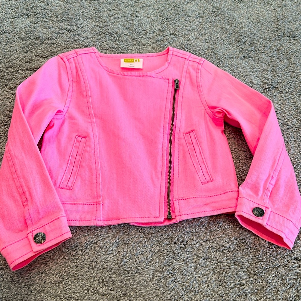 Neon Pink Jean jacket